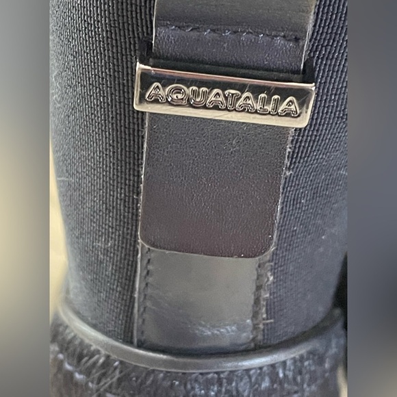 Aquatalia Black Calf Hair & Patent Ankle Boots Size 8 - Picture 16 of 16